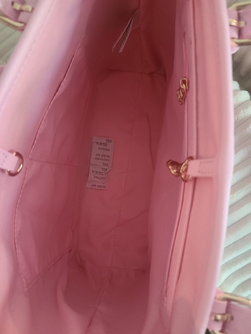 Valentino Orlandi Pink Tote with Gold Hardware